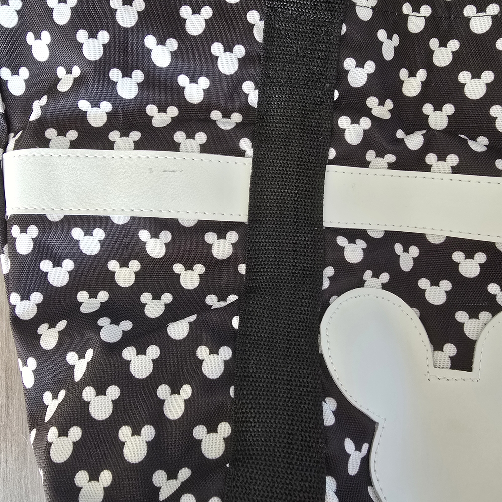 Disney Black and White Mickey Mouse Tote Very Clean Vacation Zip Top Cruise - Picture 3 of 8